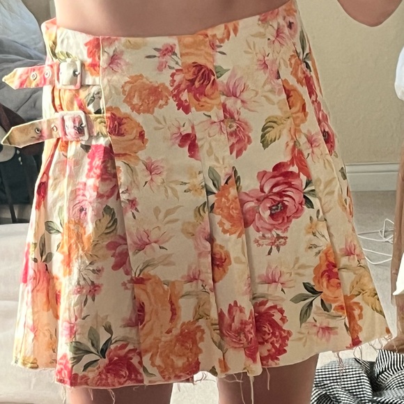 For Love & Lemons Floral Mini Skirt Large - Picture 1 of 5